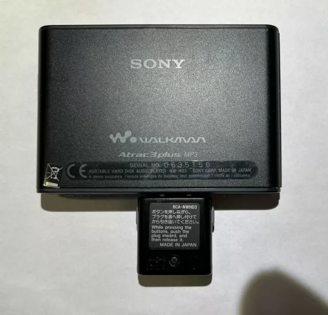 Sony Walkman NW-HD3 20GB Nero condizioni perfette + Adattatore BCA-NWHD3 3