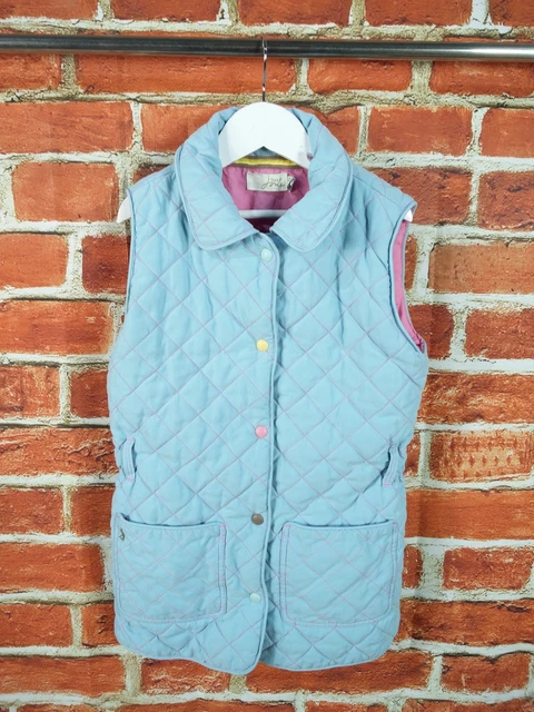 Girls Coat Age 11-12 Years Joules Blue Diamond Quilted Gilet Padded Jacket 152Cm