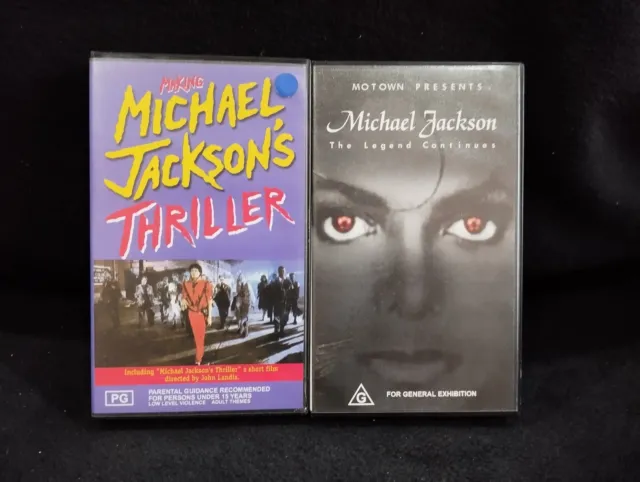 Michael Jackson VHS Bundle Thriller & The legend continues MEGA RARE edition