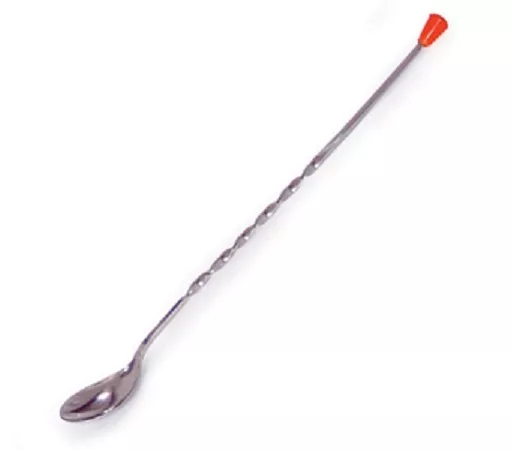 Stainless Steel Bar Spoon Red Knob Masher Mixing Cocktail Twist Stirrer Drink