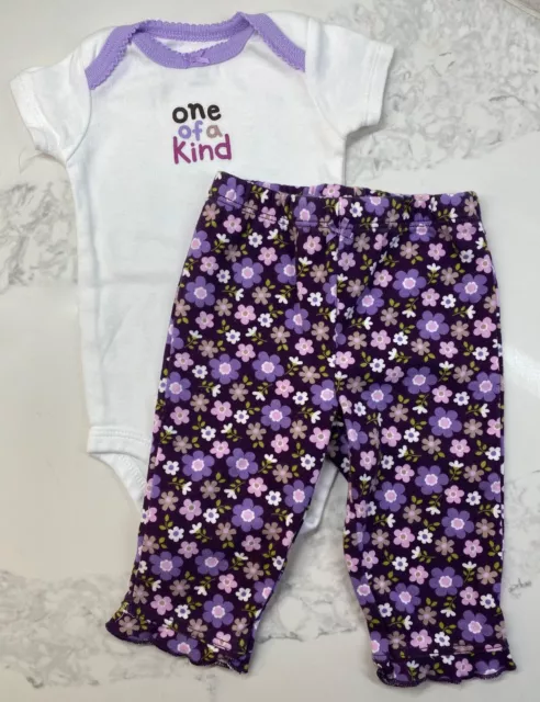 Carter's Baby Girl 2 pc Set Bodysuit & Pants Size 3 Months