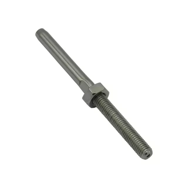 Swage Tensioner Fitting Terminal Stainless Steel with M8 RH Thread (4MM Wire)