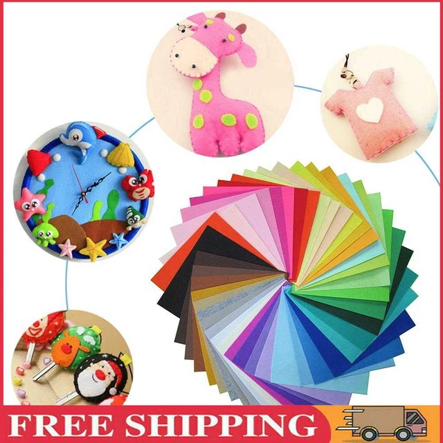 40 piezas Tela no tejida Hágalo usted mismo Artesanía 10x10 cm Surtido de colores para niños Para muñecas Juguetes