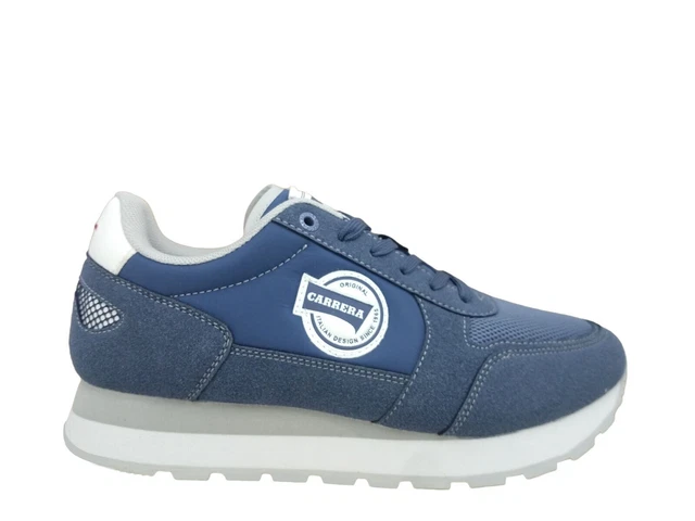 Scarpe Carrera uomo Blu jeans sneaker sportive calzature estive passeggio casual