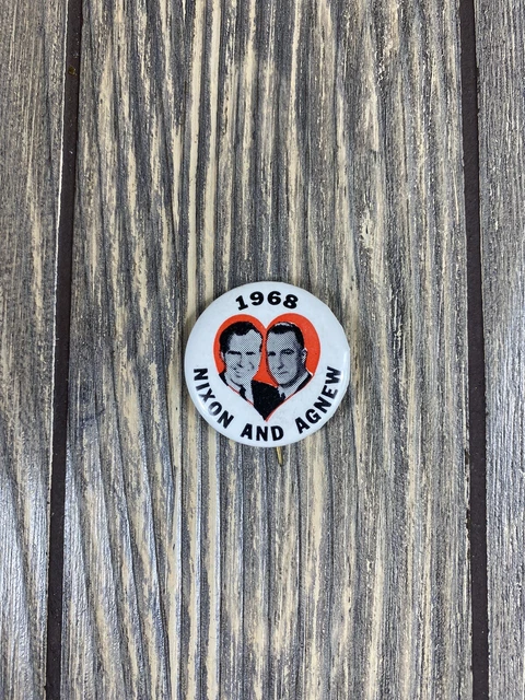 Vintage 125” 1968 Nixon And Agnew Political Pin Button K 1049 Picclick