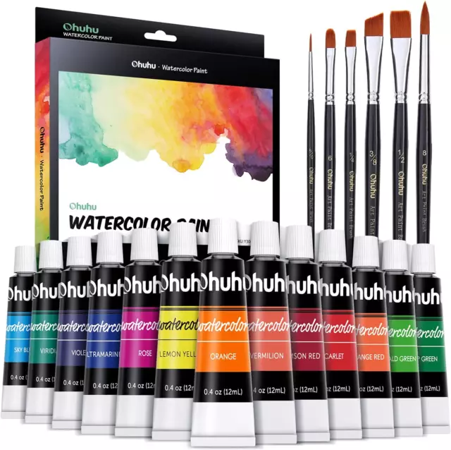 Watercolour Paint Tube Set, 24 Water Colors  Art Watercolors Painting Kit for Ar