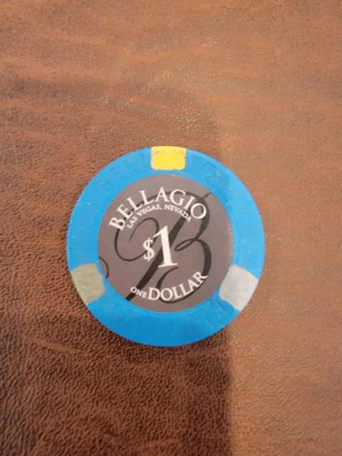 1 ONE $1 Las Vegas Bellagio Hotel Casino Poker Chip