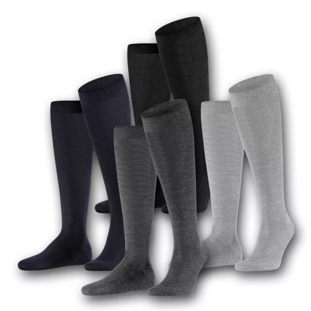 Pack Chaussettes Hautes Hommes Hauts Genou En Coton Chaud Couleur Unie