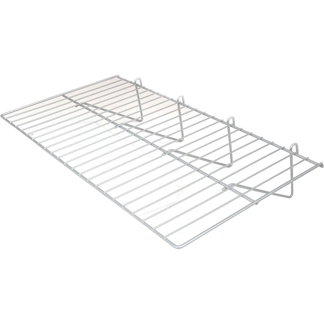 Econoco Medium Wire Shelf for Gridwall- Chrome 24inLx12inD Model# GWEC/2412