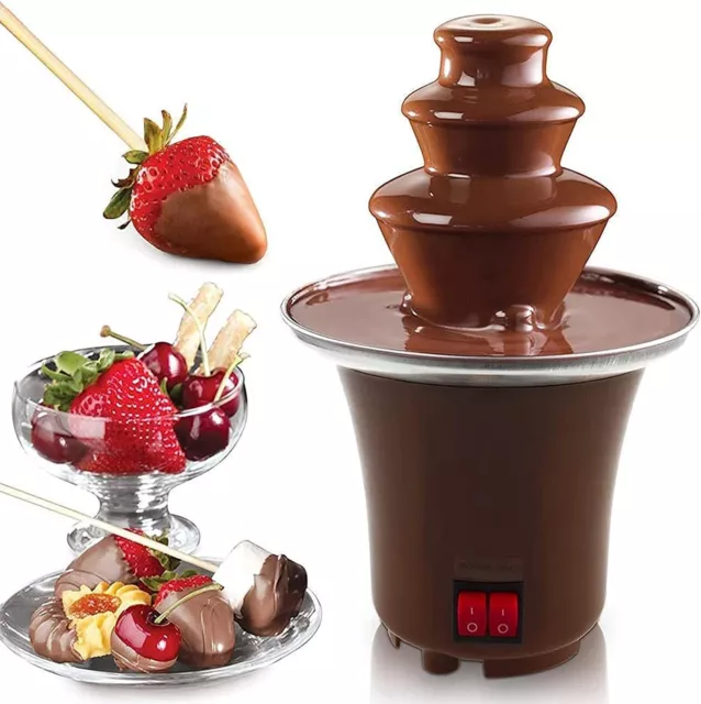 Electric Chocolate Fountain 3 Tiers Chocolate Melting Machine Mini Melting Set