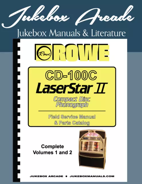 ROWE CD-100C LaserStar II Service & Parts Manuals &Troubleshooting 2 Volume Set