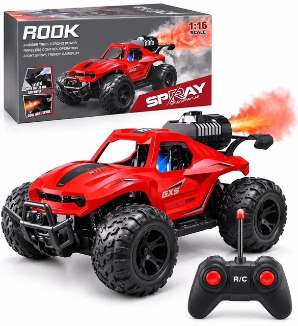 Remote Control Care Model ROOK RC REMOTE Control Spray Car 1:16 Off Road Monster Truck LED Lights ...