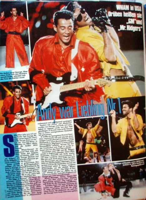 Wham ! (George Michael) 2 BRAVO Seiten 80er Bravo Artikel 1985 - 45, 6