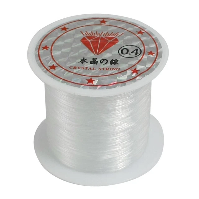 2X (34Lbs 0.4mm Diámetro Perlas Hilo Claro Nailon Pez Cuerda de Pesca Bobina L8M5)