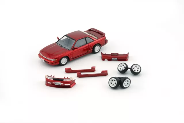 (In Stock) BMC 1/64 Nissan Silvia S13 - Metallic Red (RHD) Model Car