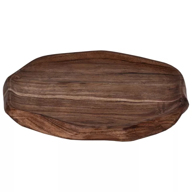 Dekoschale Holz Schale zum Dekorieren runder Dekoteller Holzteller 30 x 27 cm