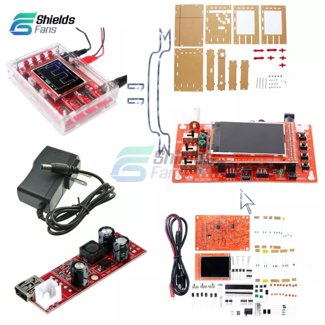 DSO138 2.4" TFT Digital Oscilloscope Acrylic Case DIY Kit SMD Soldered