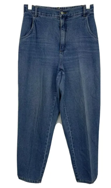 Target Denim Jeans Womens Blue Size 12 High Waist Mum Faded Vintage 90s 4086