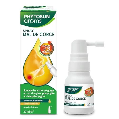 Phytosun Arôms - Spray Mal de Gorge - aux Huiles Essentielles - 20 ml