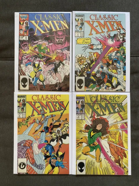 Classic X-Men #6 8 12 13 14 15 16 17 18 Lot Of 9 Marvel Comics 1986 1987