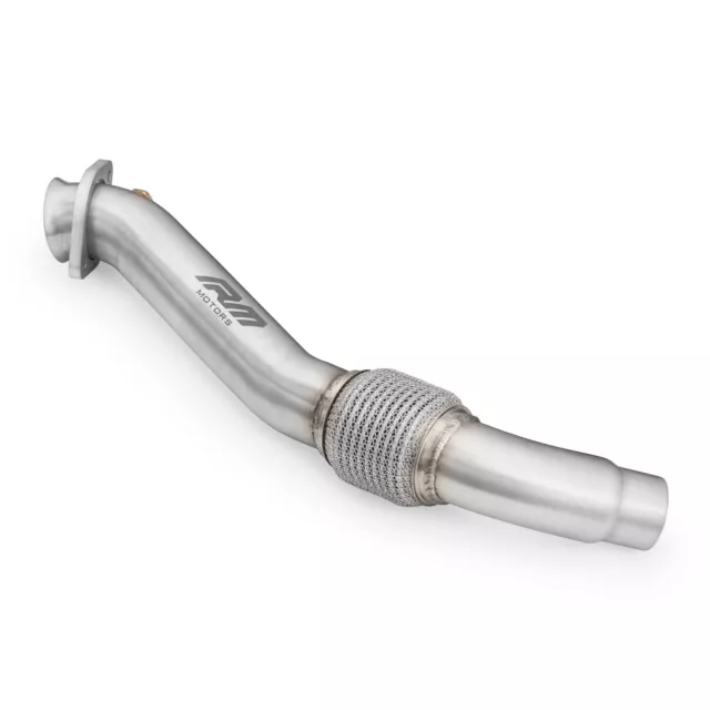 RM Motors Downpipe für BMW 3er 330d E46 ohne Kat Ersatzrohr Edelstahl V2A