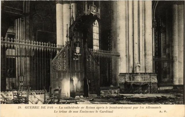 CPA AK 1914 War REIMS Cathedral after Bombing by (741833)