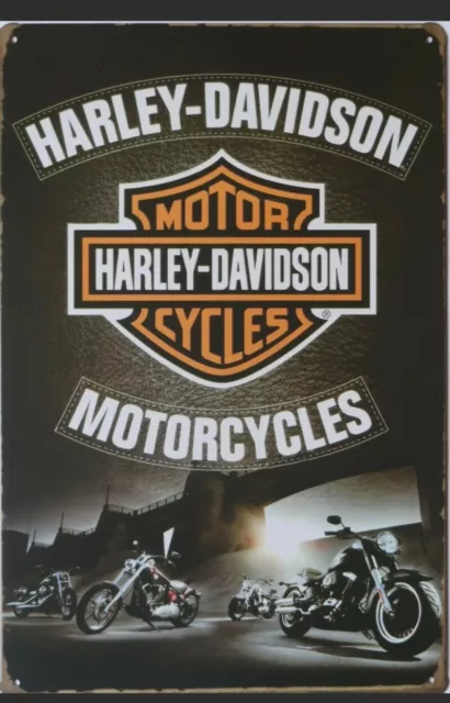 Harley Davidson Motorcycle Metal Garage Sign Wall Plaque Vintage Sign mancave A4