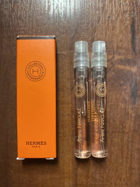 Lot De 2 Échantillons de Parfum Hermes - samples Ambre narguilé