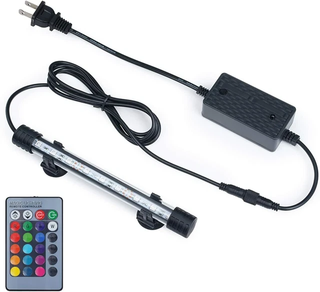 LED Submersible Aquarium Light Fish Tank Color Changing Lighting Remote Control