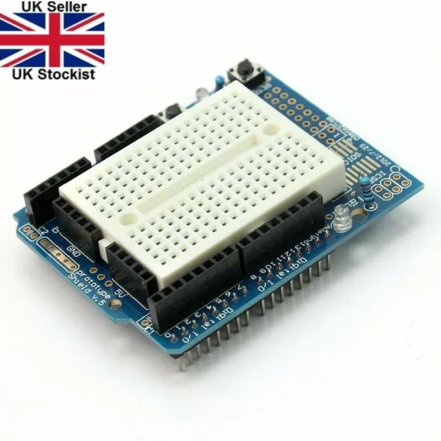 Prototyping Prototype Shield ProtoShield Mini Breadboard Arduino Uno Mega Due UK