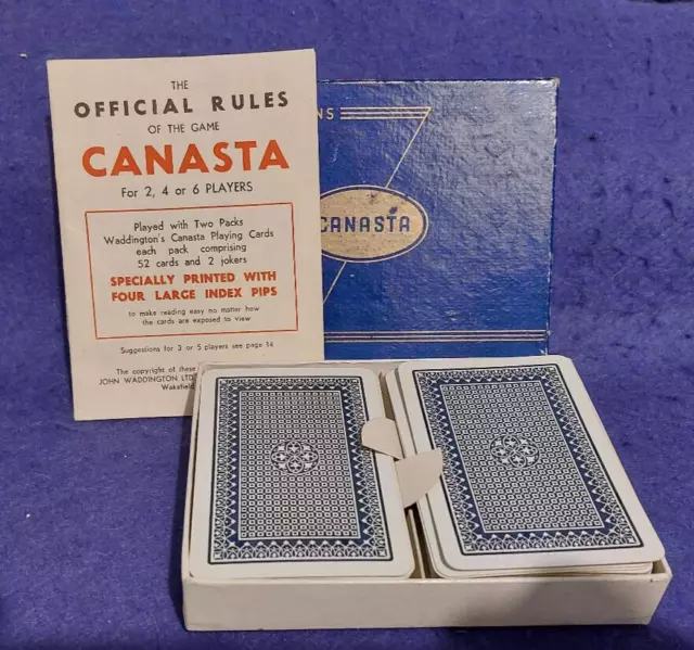 Vintage Wadingtons Canasta Kartenspiel