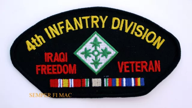 4Th Infantry Division Iraqi Freedom Veteran Hat Patch Us Army Ivy Pin Up Gift