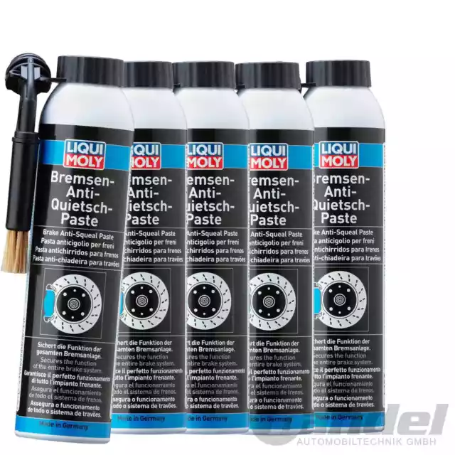 5x 200ml LIQUI MOLY  BREMSEN-ANTI-QUIETSCH-PASTE  BREMSENPASTE PINSELDOSE