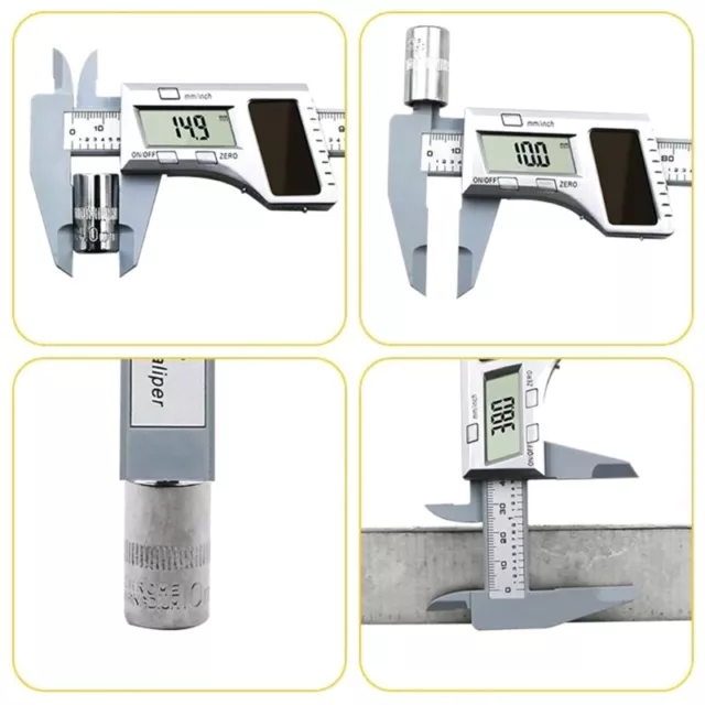 Digital Vernier Caliper 150mm 6 Inch Electronic Micrometer- Caliper Solar Charge 2