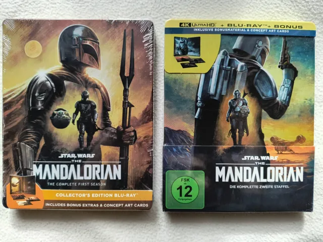 The Mandalorian - Season 1 (Blu-ray) + Staffel 2 (4K+Blu-ray) - Steelbook - OVP!
