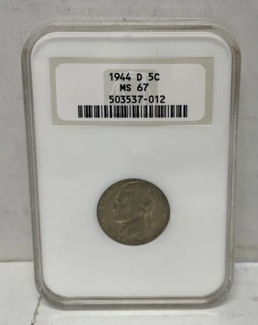 1944-D Silver Jefferson Nickel NGC MS67 War Time Nickel