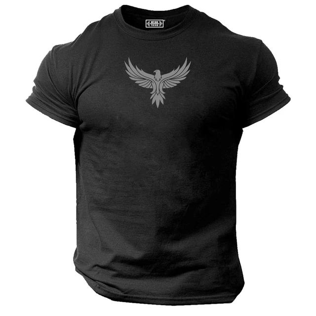 Eagle T Shirt Gym Clothing Bodybuilding Training Workout Exercise Fitness Top
