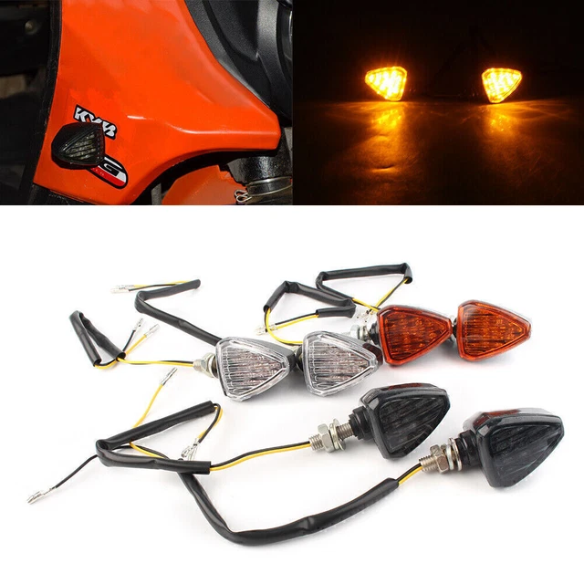 Indicatore Luce Segnale Giro LED Ambra Indicatore Lampada Frecce Adatta Moto Arancione