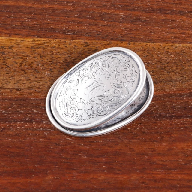Soporte Para Documentos Gorham Plata Esterlina #B299 Pergamino Floral 1898 Monograma Vc