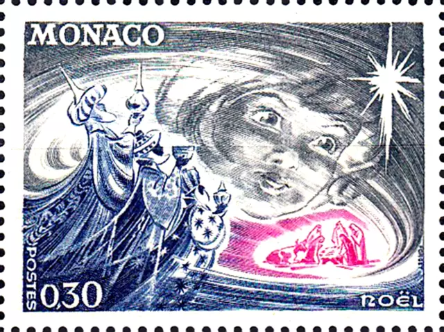 1054 postfrisch MNH Monaco Jahrgang 1972 Weihnachten Heilige 3 drei Könige