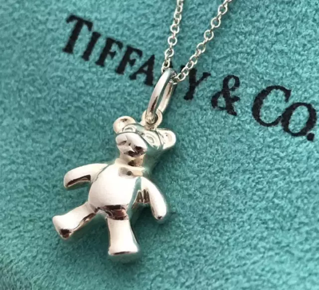 Tiffany&Co. Bear Pendant Necklace Sterling Silver 925 Jewelry Accessory Rare