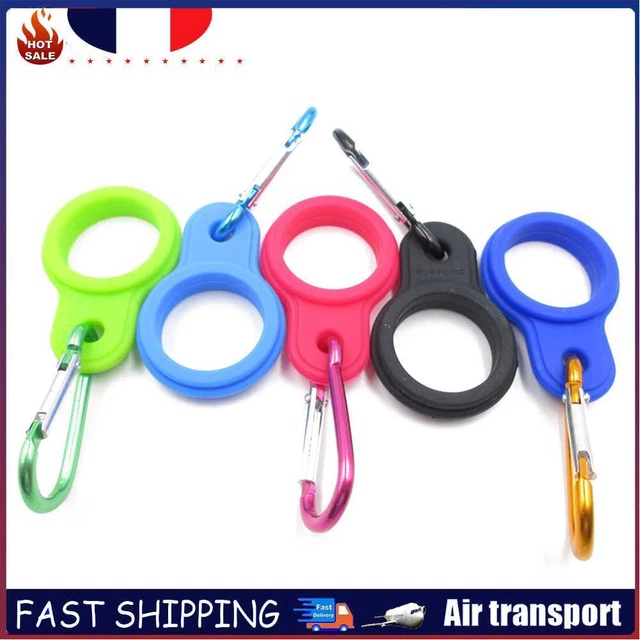 5x Portable Kettle Carabiner Buckle Hook Outdoor Water Bottle Backpack Holder ~