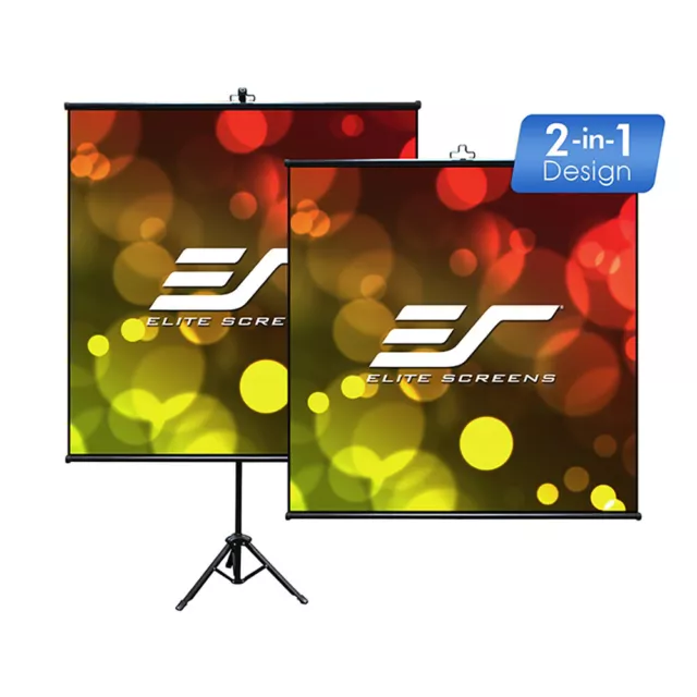 Elite Screens Tripod Lite Wall 65" Diag.1:1 Projector Screen with Foldable Stand