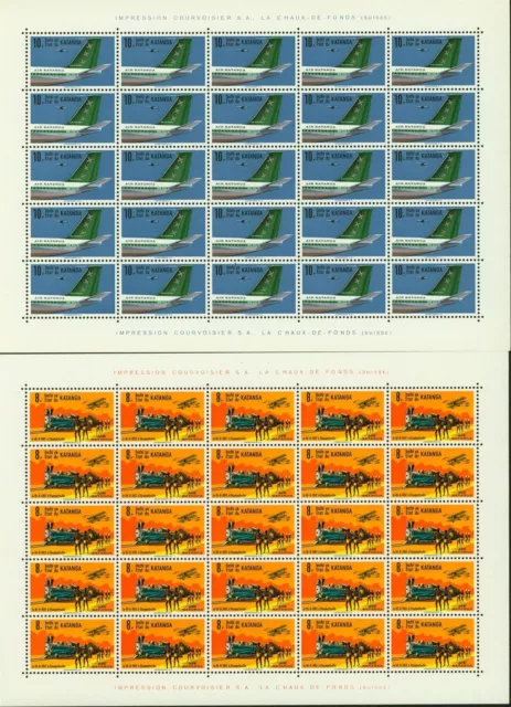 Belgian Congo 1961-"Katanga"-MNH stamps. Cob Nr.: 75/78.Sheet of 25(EB) MV-13759