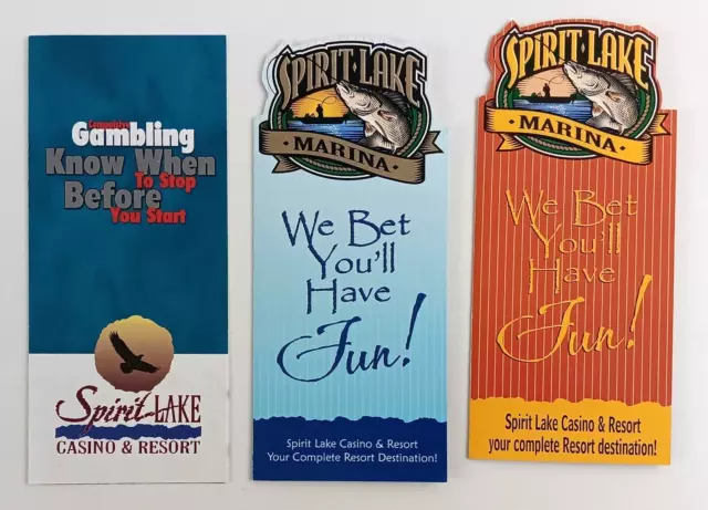 2000s Spirit Lake Casino Resort St Michael North Dakota Vintage Brochure Lot