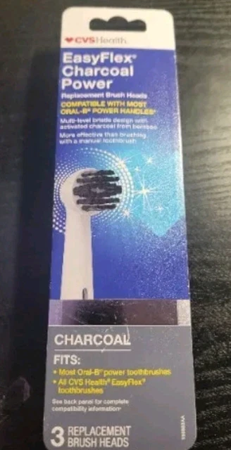 Cabezales de cepillo de repuesto de potencia total CVS Health Easy Flex paquete de 3 nuevos