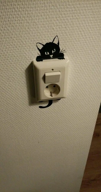 DIY Funny Cute Cat Dog Switch Stickers Wall Stickers Home Decoration Bedroom kid 4