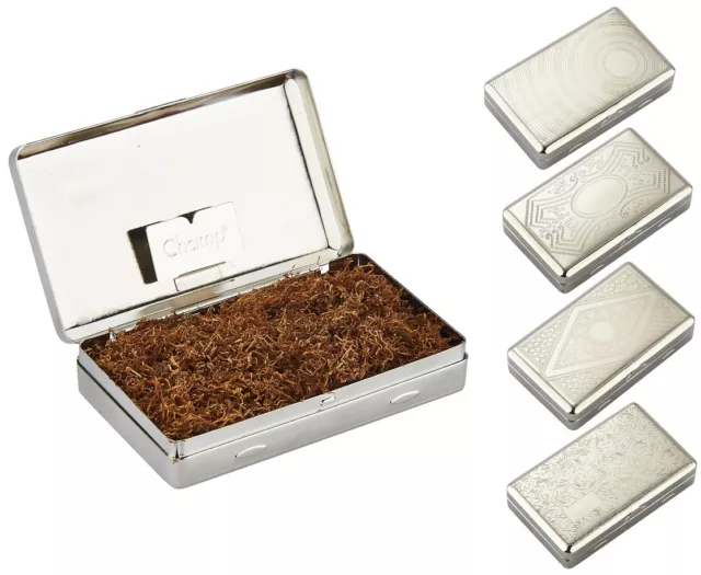 Mini Tabak Dose 80mm Etui Feuerzeug Blättchen  Metall Click Box Dreh Beutel