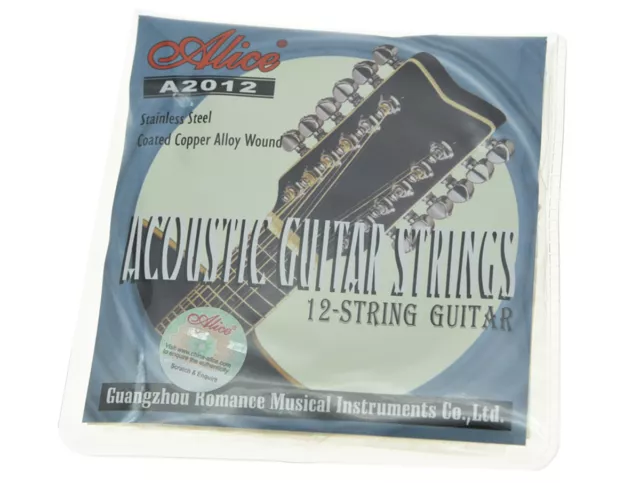 Alice 12-String Acoustic Guitar Strings 1st-12th Stainless Steel Copper Wound