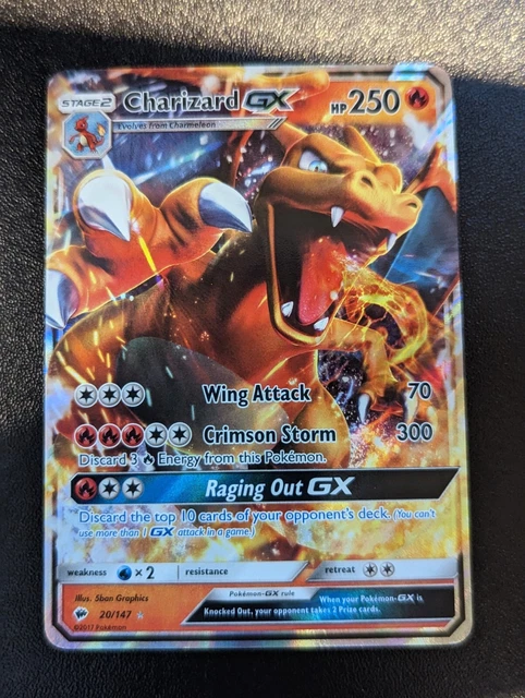 Charizard GX 20/147 SM Burning Shadows Ultra Rare Half Art Pokémon Card